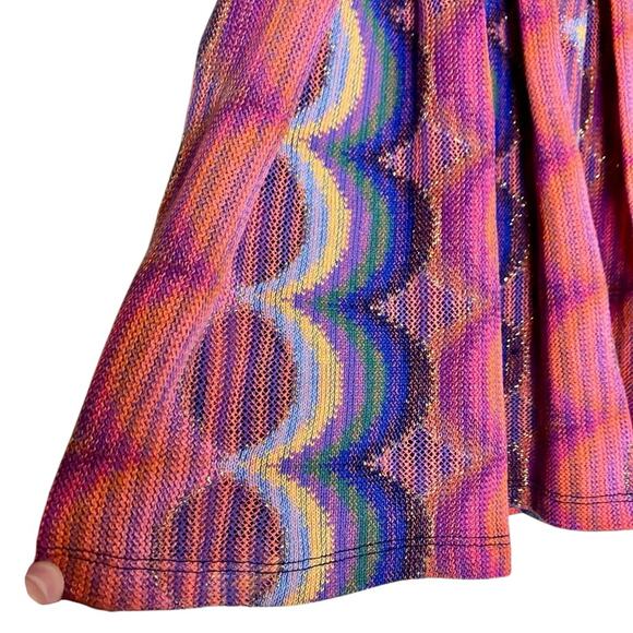 NWT Ramy Brook Gracie Knit Pleated Scallop Pattern Mini Skirt Size 6 - Picture 7 of 11